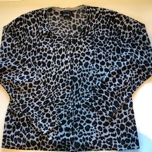 Apt. 9 Cashmere sweater - leopard print black/gray